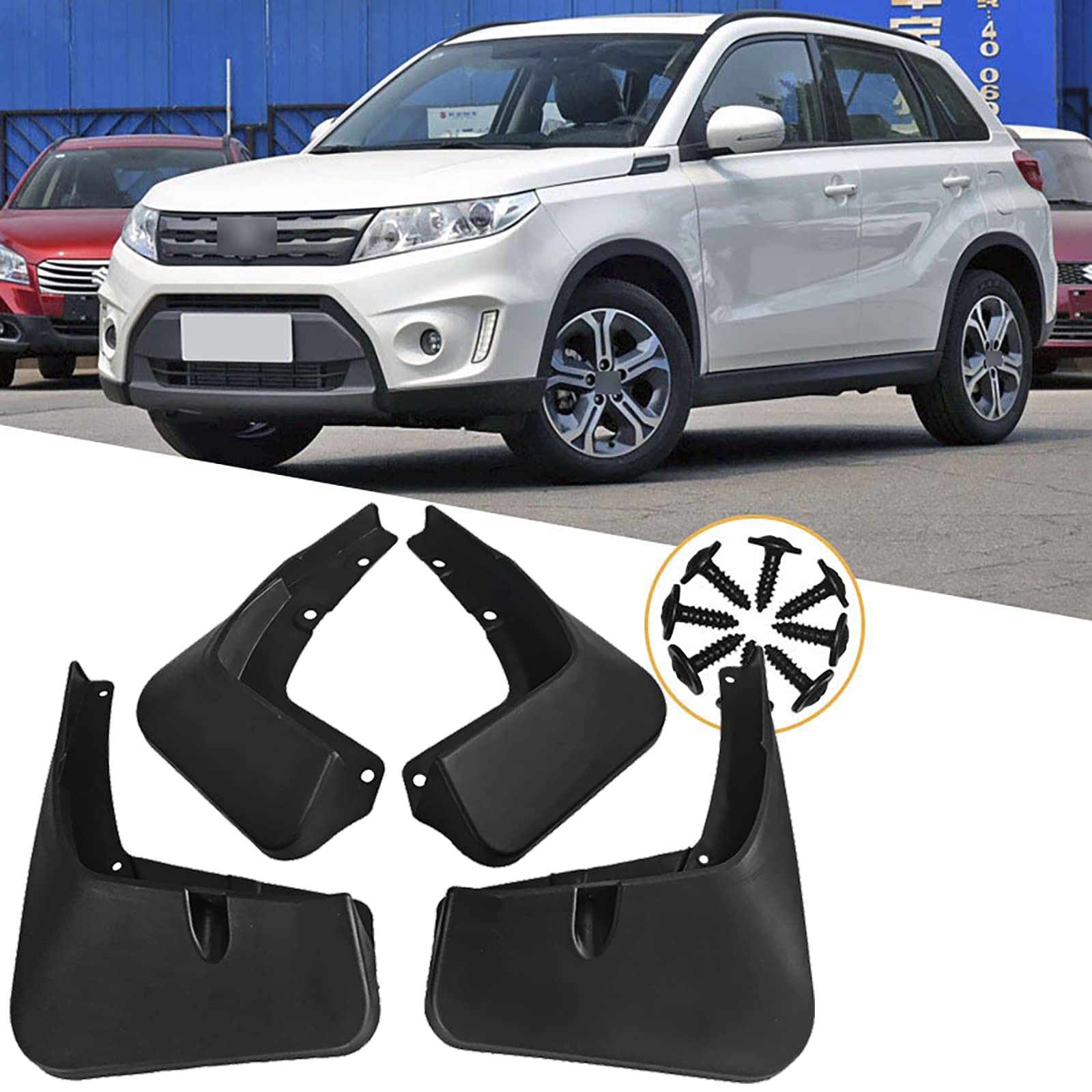 Garde-boue Suzuki Vitara 2016-2019 JONASC - 4 bavettes de protection avant et arrière pour auto