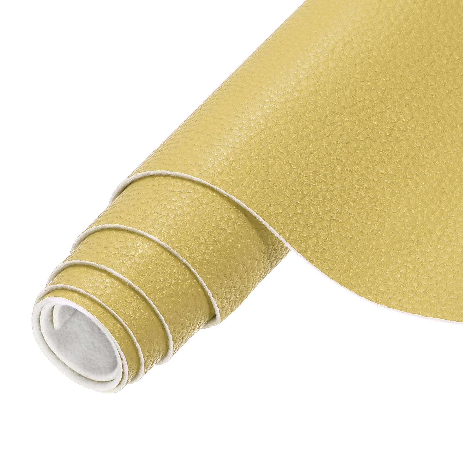 QUARKZMAN Faux Leather Fabric Panels 54 x 36 Inch Waterproof Solid Soft PU Synthetic Leather Panel for Furniture Cover Renovation Furniture Bags Crafts DIY Sewing Work (Light Yellow)
