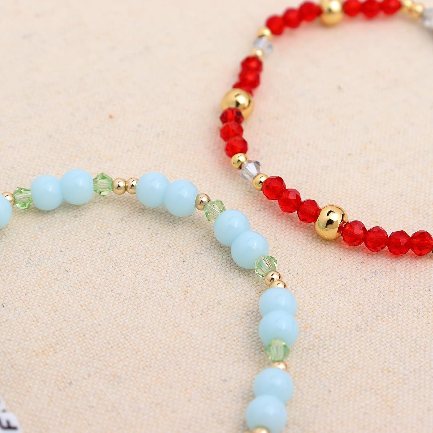 Initial Colorful Beaded Stretch Bracelets Set for Women, Handmade Stackable Little Word Bracelet Fashion Accessories Jewelry Gift - Image 6