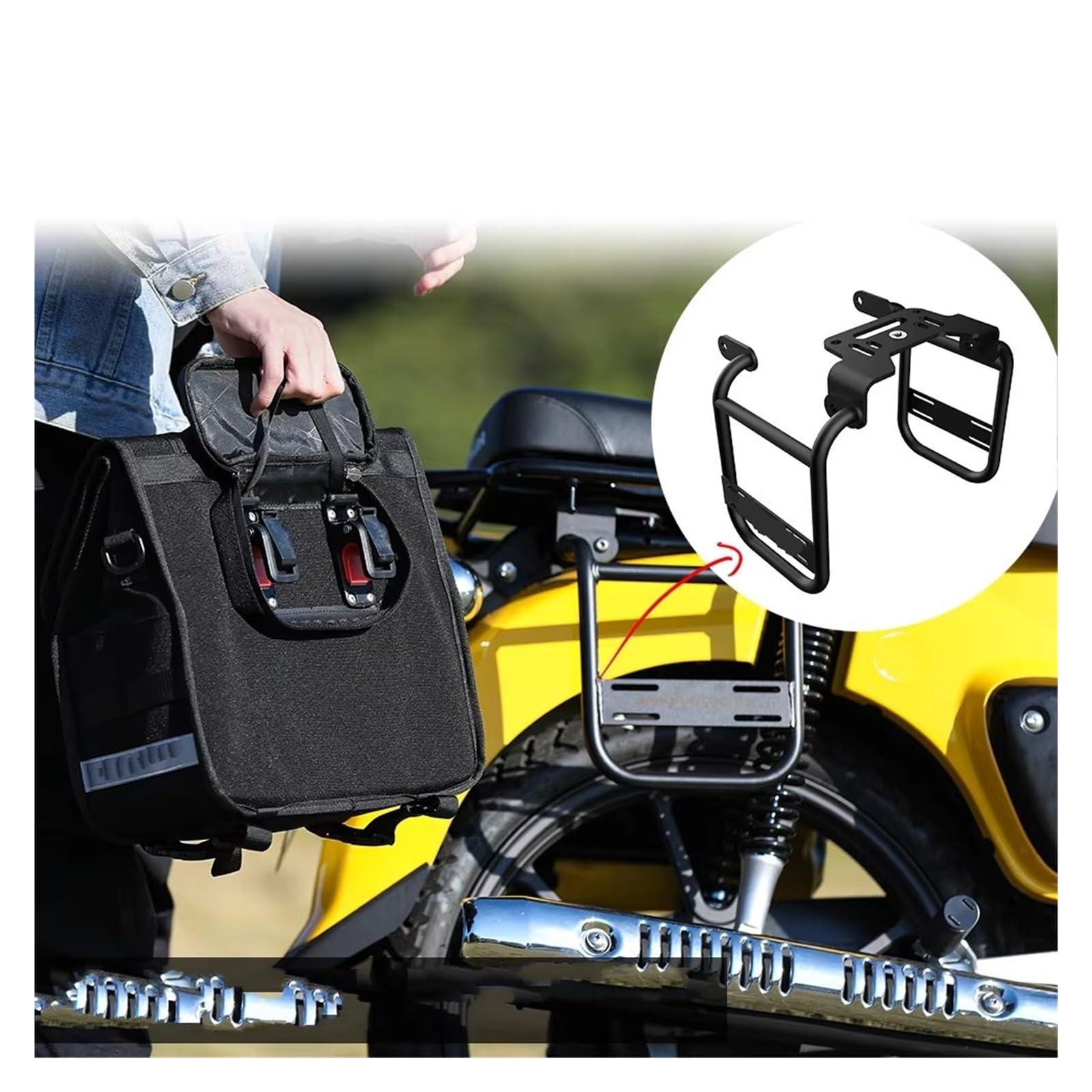 Borsa Posteriore Moto Borsa Laterale Impermeabile Motore Sgancio Rapido 13 Litri Bordo Supporto Interno Per Riporre Bagagli