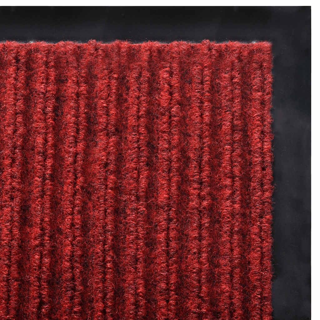 Felpudo para puerta, 90 x 120 cm, PVC, color rojo