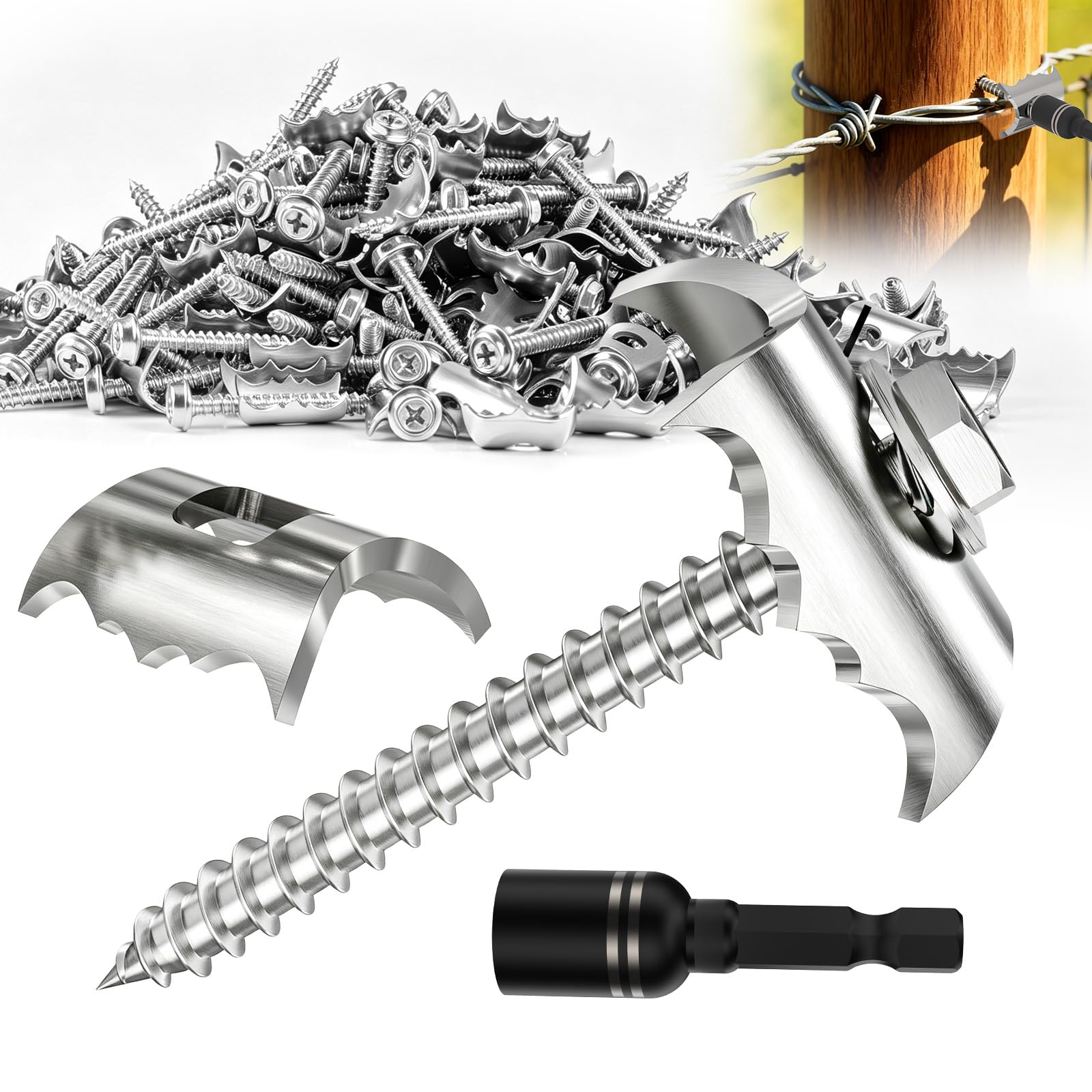 Stainless Steel Fence Staples - 200 Pack -11