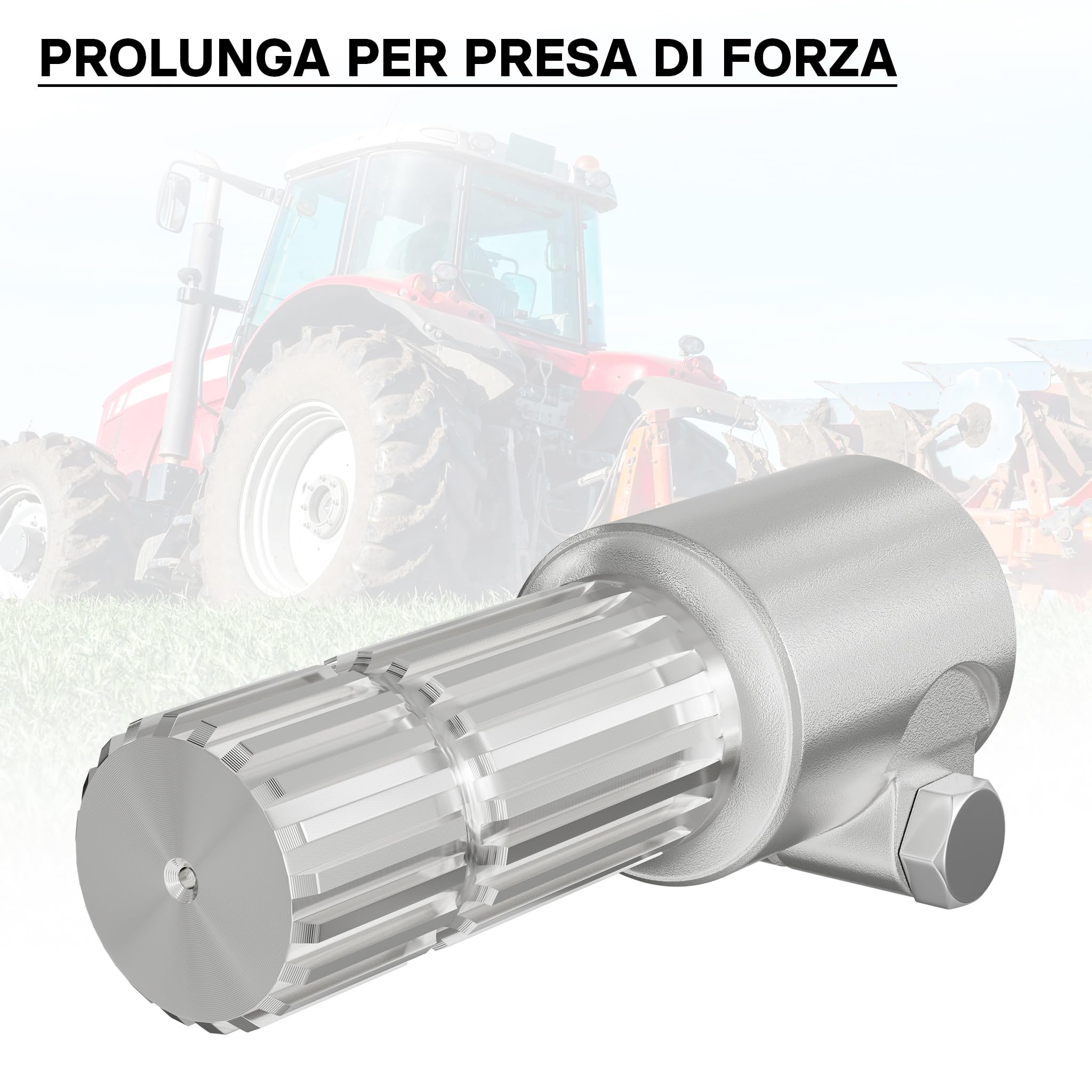 Wiltec Boccola Albero cardanico 175 mm Attacco Albero scanalato 1 3/4" 6D Albero Uscita 1 3/4" 20D Trattore