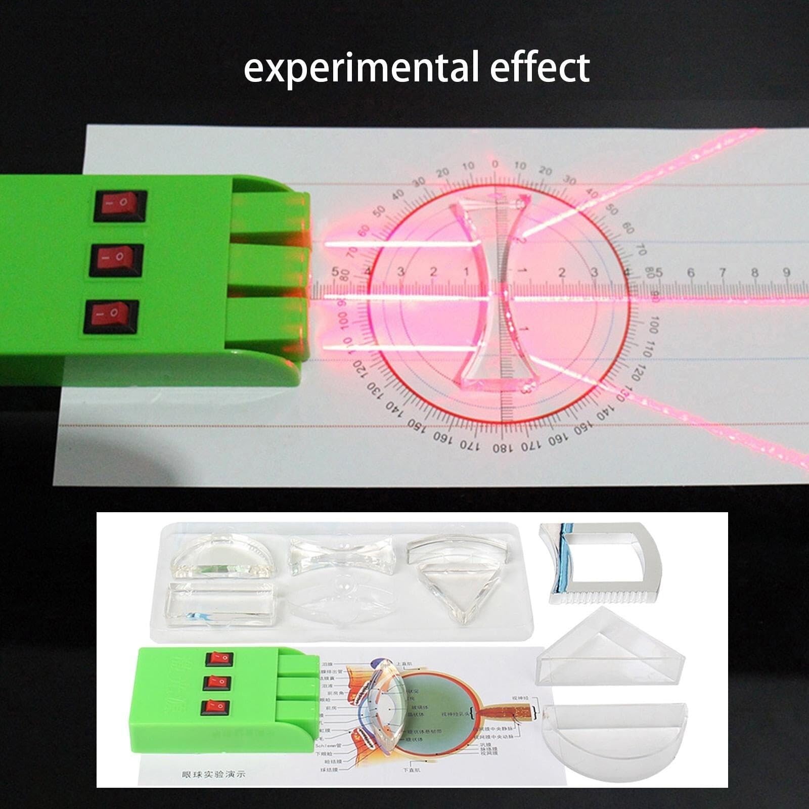 Set Di Apparecchiature Sperimentali Ottiche Di Geometria Fisica Kit Scientifici Di Riflessione E Rifrazione Della Luce Fisica, Set Di Esperimenti Di Ottica Di Fisica Educativa Esperimento