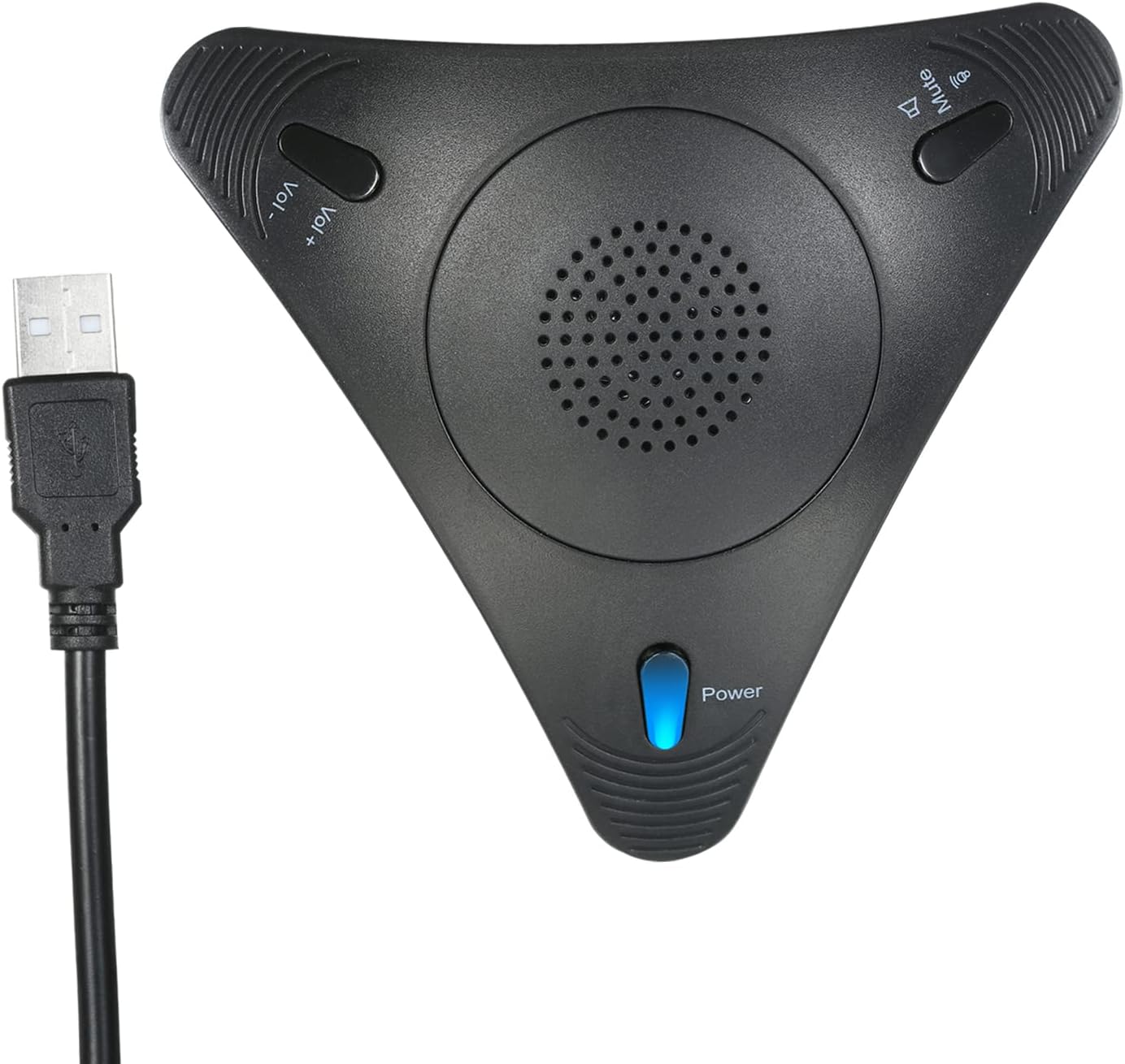 Irfora USB Conference Computer Microphone VOIP Omnidirectional Desk Wired Microphone Built-in Speaker Port Control Mute Function Plug & Play for PC Lap Office Meeting Video Conference