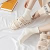 Hstyle 6 pares de calcetines con volantes para mujer, calcetines tobilleros con volantes lindos, estándar global reciclado 3
