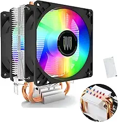Air Cooler Duplo Cpu Rgb Intel LGA775/115x(1200)/1700/1366/2011/Xeon AMD FM2/FM1/AM2/AM5/AM4/AM3