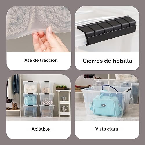 Miniatura 3 de IRIS USA Inc IRIS USA TB-56D STACK  PULT Storage Box 53 qt claro 6 cuenta