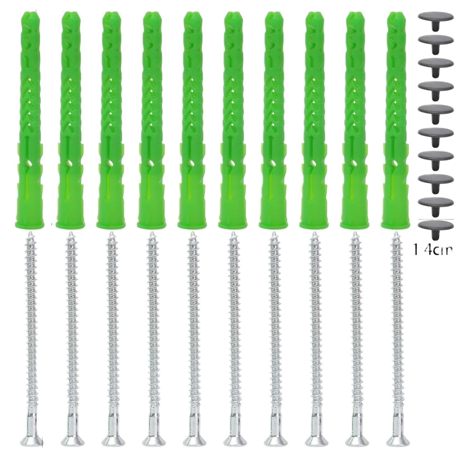 Fisher Tasselli Tubo con tappo a vite ad espansione Elementi di fissaggio for bullone autofilettante alta resistenza for carichi pesanti(30Sets)
