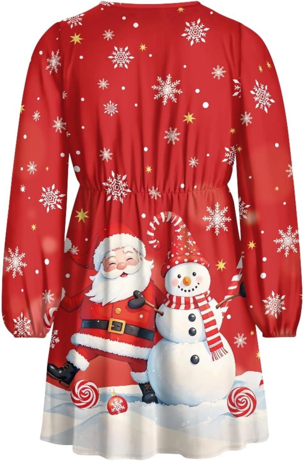 CLOHOMIN Women Long Sleeve Dresses Party A Line Dress Casual Swing Midi Dress High Waistline Pleated Dress