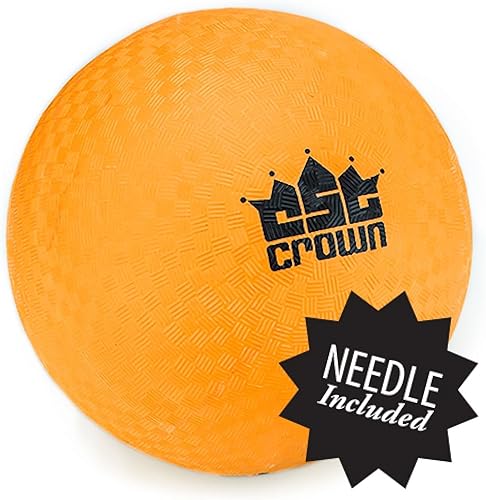 Crown Sporting Goods 8.5-inch Official Size Dodge Ball with Textured Grip - Playground Balls for Kickball, Foursquare