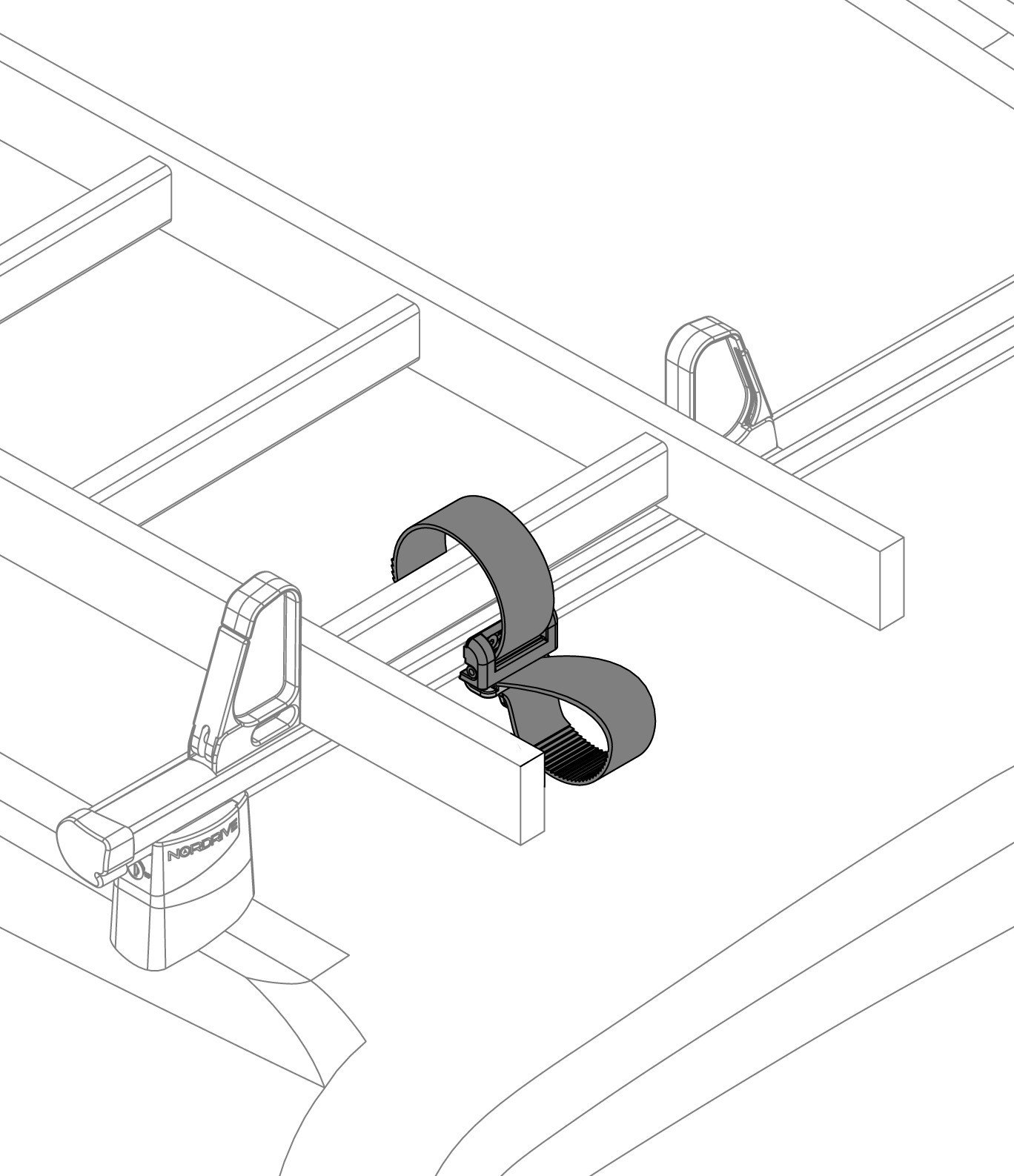 Lampa N11065 U-5 Système de Fixation d'échelle pour Barres de Toit Kargo et Kargo-Plus