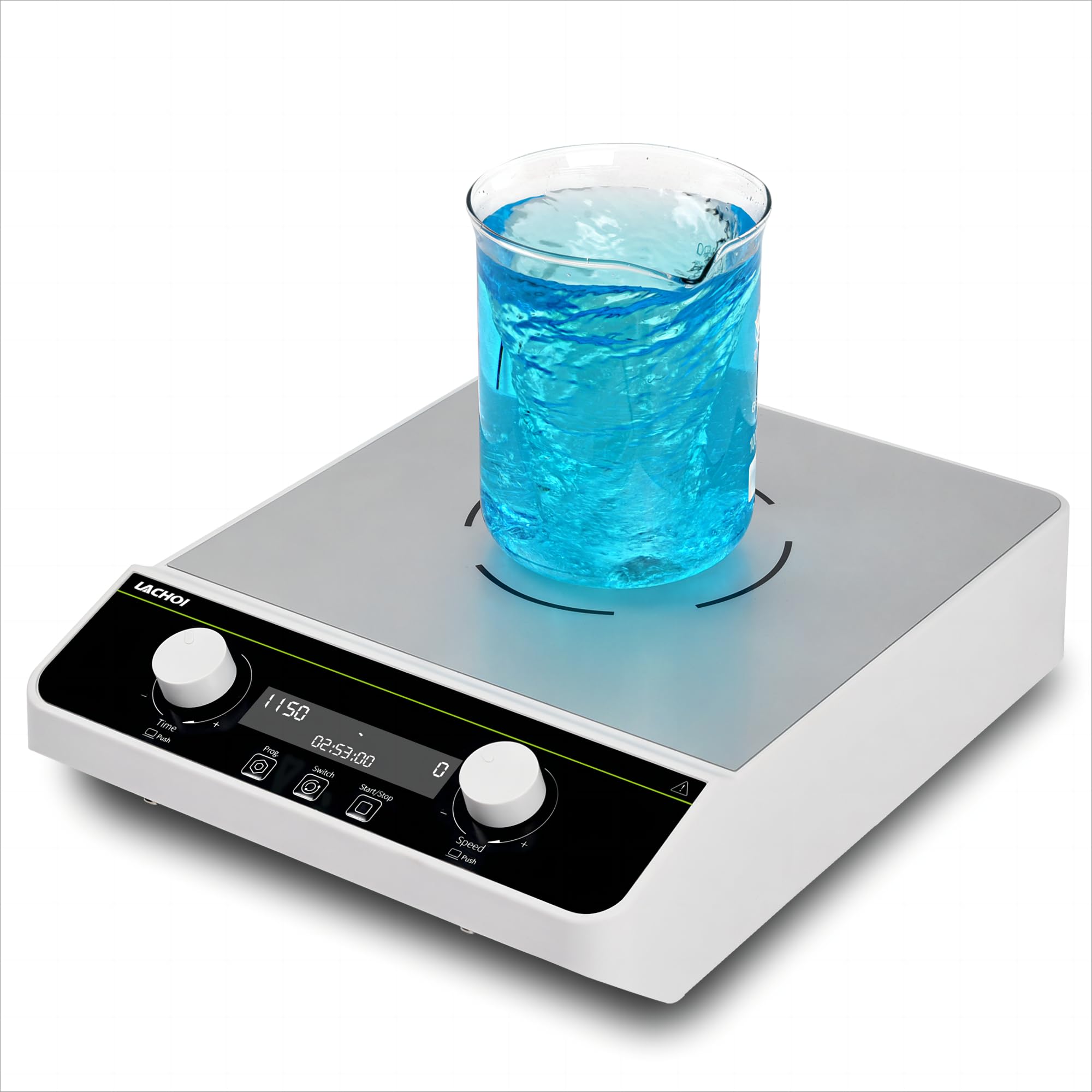 Magnetic Stirrer Adjustable 300-1500RPM Magnetic Mixer with stir bar 5000ml 5.3×5.3 inch Work Plate(No Screen)
