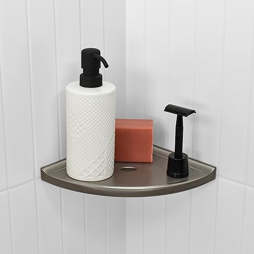 Miniatura 2 de Questech Decor - Estante esquinero de ducha, estante esquinero de ducha para paredes de ducha con azulejos, almacenamiento de baño, organizador de