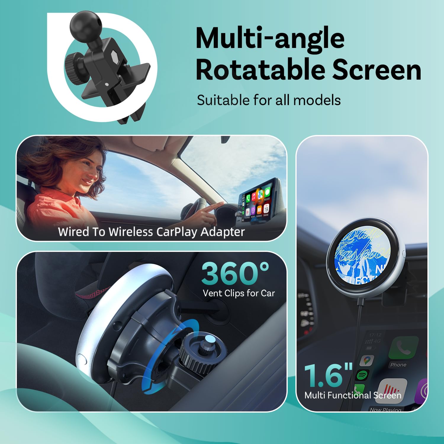Amazon.com: OTTOCAST CarPlay Clip Wireless Adapter - Seamless 