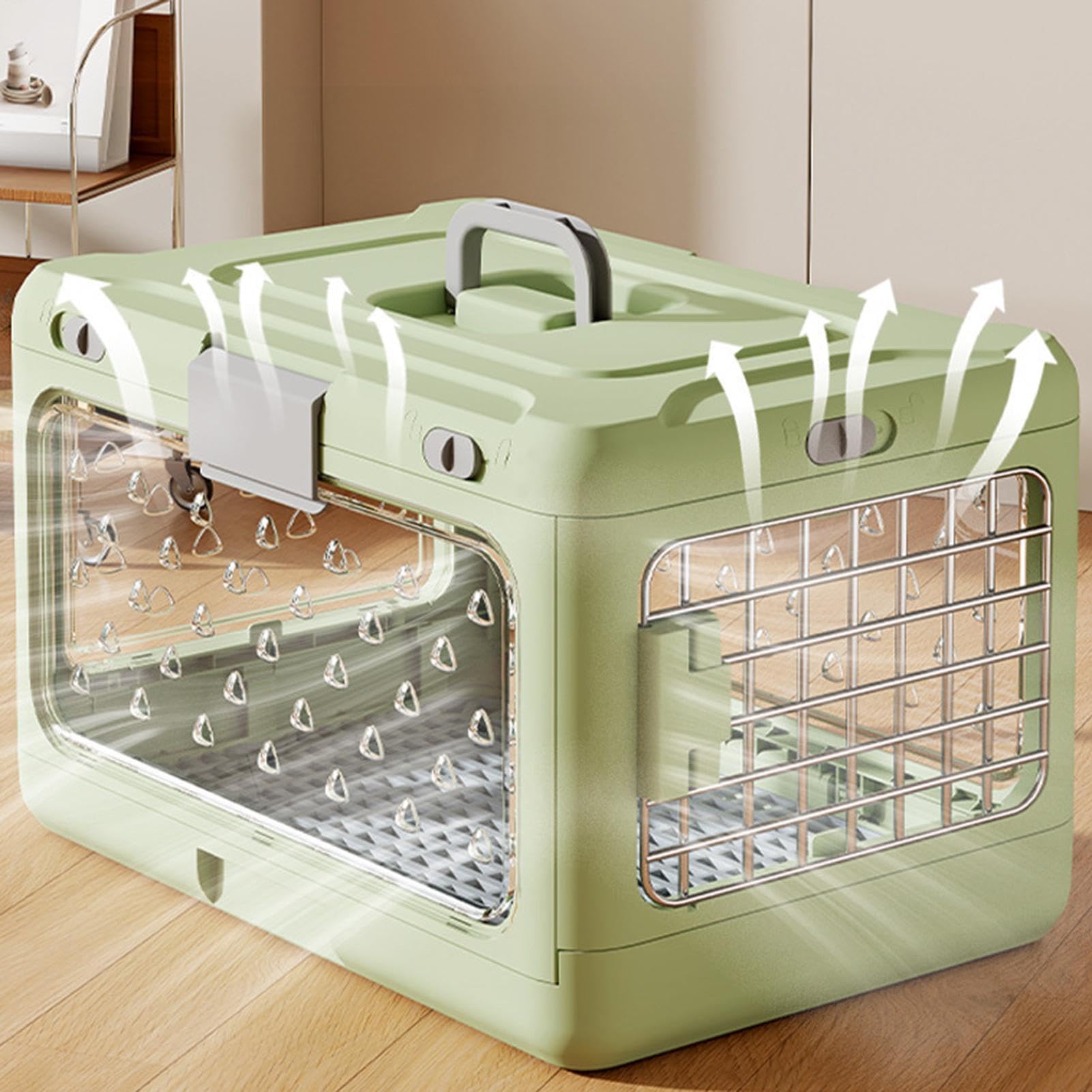 Transportín Viajero Canino Rígido Portátil Plegable | Transportín Rígido Para Gatos Para Salidas Camping Senderismo Ciclismo Viajes Carretera Aventuras Con Cachorros Pequeño