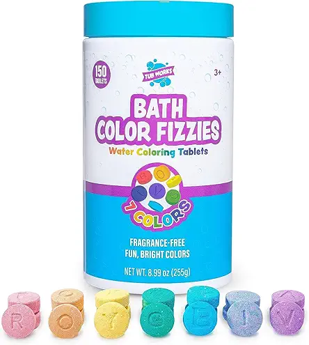 Bath Color Fizzies, 150 Count | Nontoxic &...