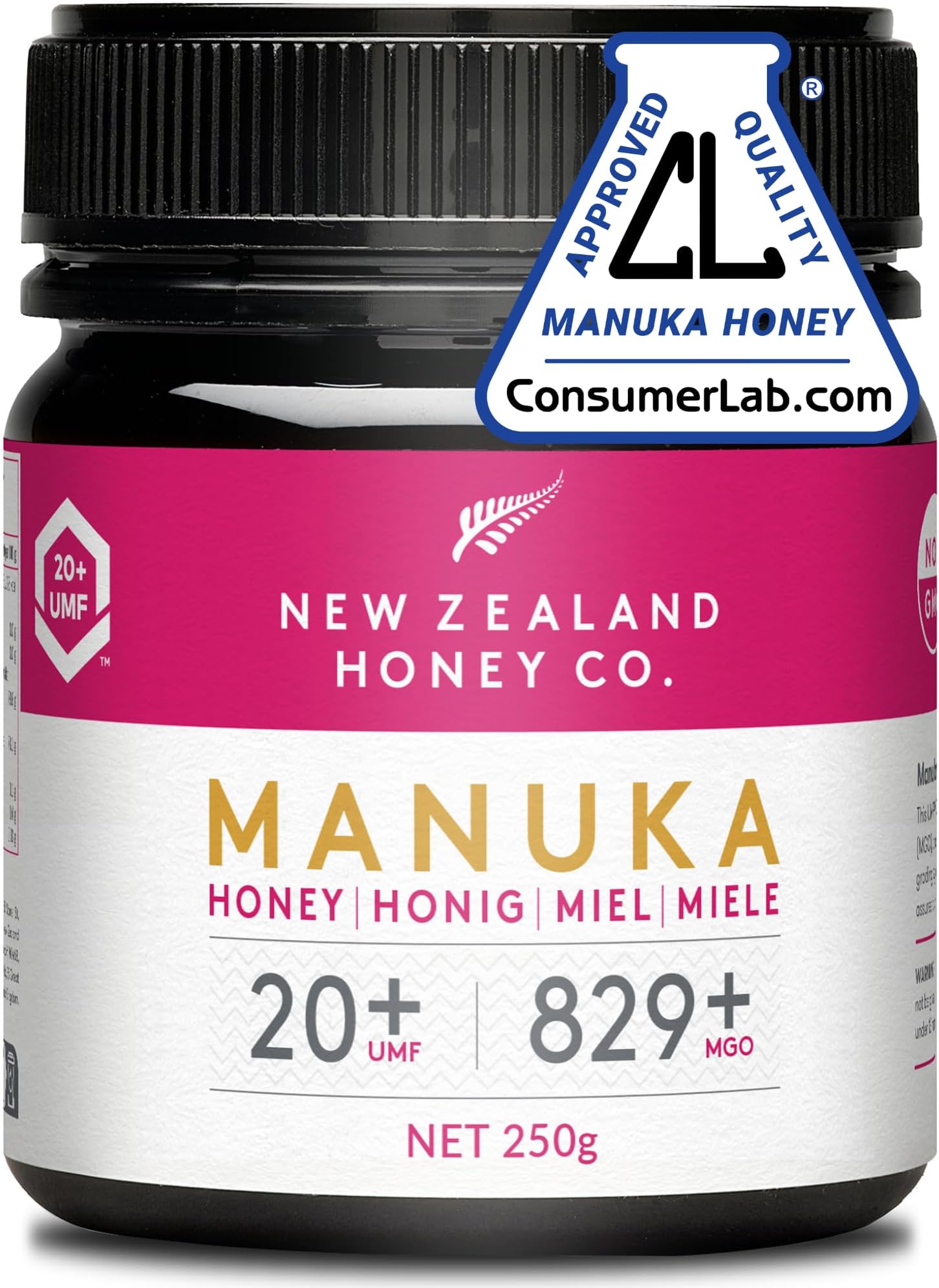 New Zealand Honey Co. Raw Manuka Honey UMF 20+ / MGO 829+ | 250g