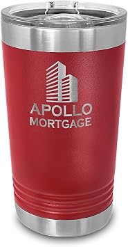 Personalized Polar Camel 16 oz Insulated Stainless Steel Pint with Slider Lid, Custom Laser Engraved Metal Cup, Customized Tumbler Maroon