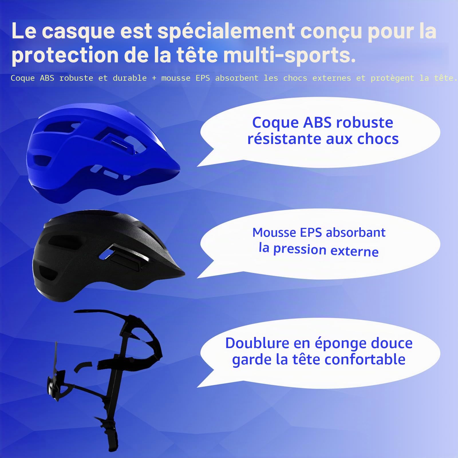 XJD Casque de vélo Enfant garçon, Casque Enfant réglable 48-56 cm, Casque de Skateboard pour Filles et garçons de 2 à 8 Ans ce certifié, Casque vélo Scooter bébé