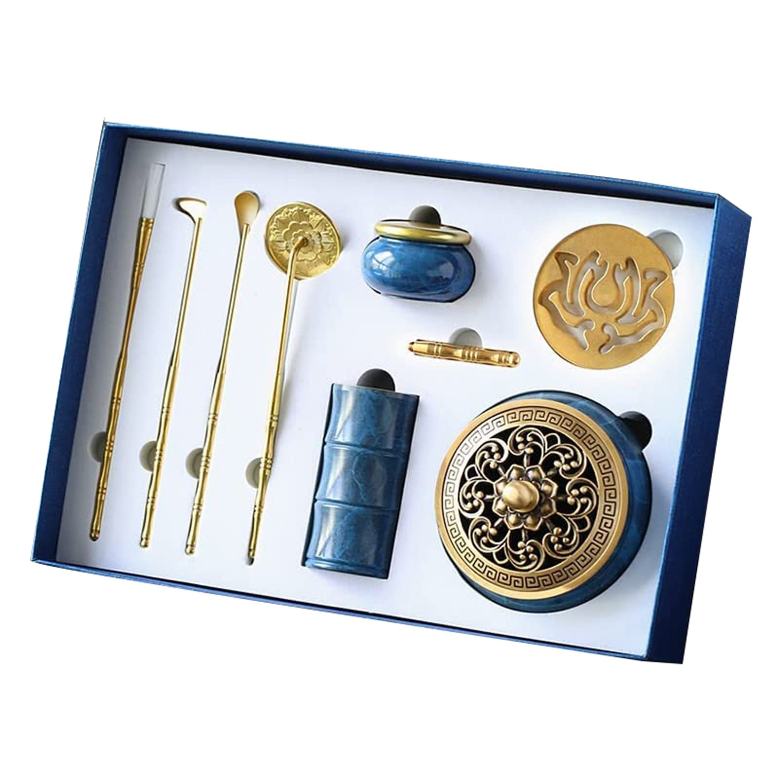 Kit fabrication encens laiton : set complet en cuivre bleu pour rituels et cônes de refoulement