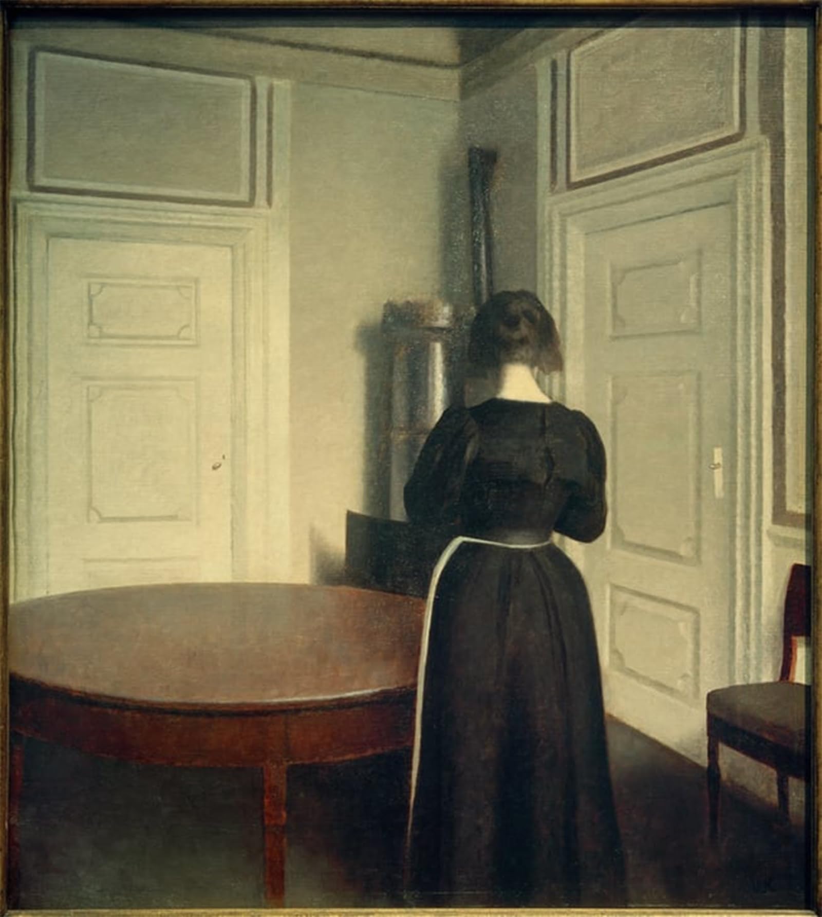 Serendipitp No Frame Abstract Painting Mural Print Picture Wall Decor Painting Interieur By Vilhelm Hammershoi Vintage Wall Artwork For Home Decor 60X90cm