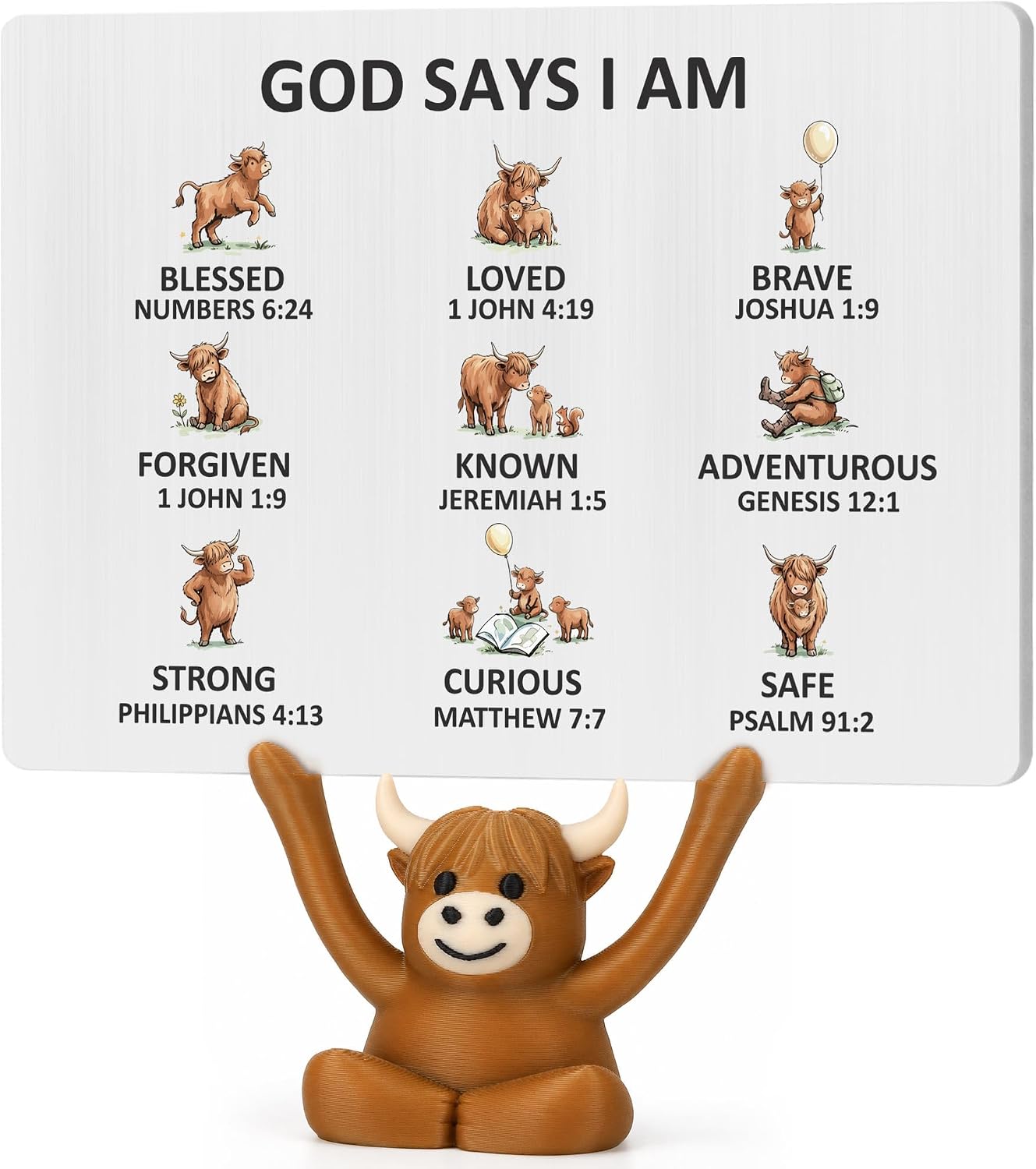 Highland Cow Christian Religious Inspirational Gifts for Women Birthday