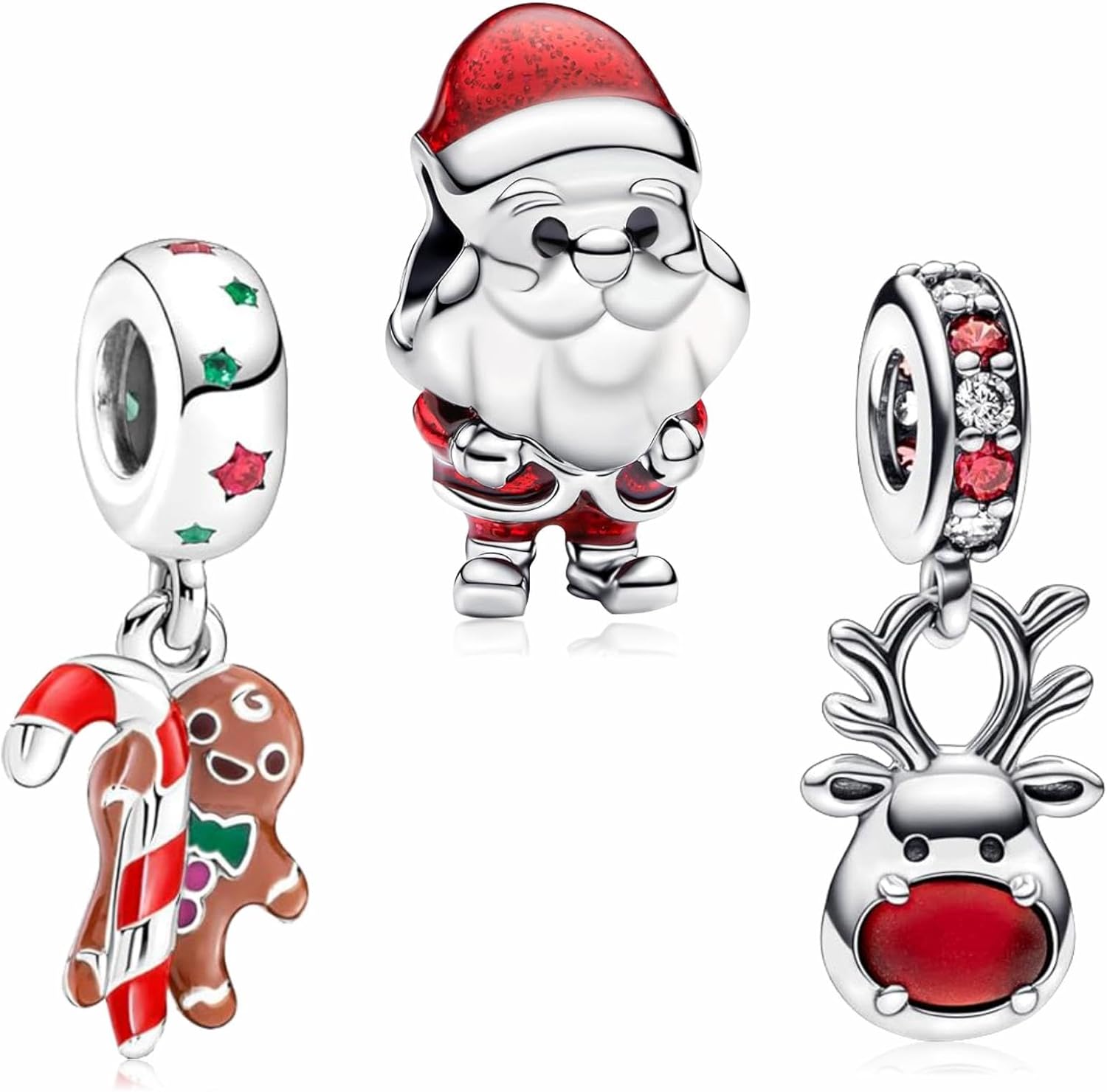 Holiday Heart cute Charms S925 Sterling Silver Bead for Bracelets and Necklaces for Family Birthday Women Jewelry Present