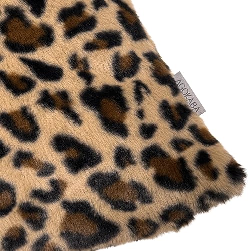 Miniatura 4 de Juego de 2 fundas de almohada de piel sintética con estampado de leopardo, 12 x 20 pulgadas, fundas decorativas de cojín lumbar con estampado de