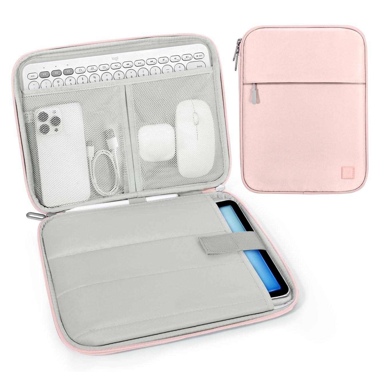 Dadanism 9-11" Tablet Borsa per iPad 10a Gen 10,9", iPad (A16) 11", iPad Pro 11" M4, iPad Air 11" M3 M2, iPad 9/8/7a Gen 10,2", iPad Air 5/4 10,9", Galaxy Tab A9+ Plus 11",Tab M11 11", Rosa