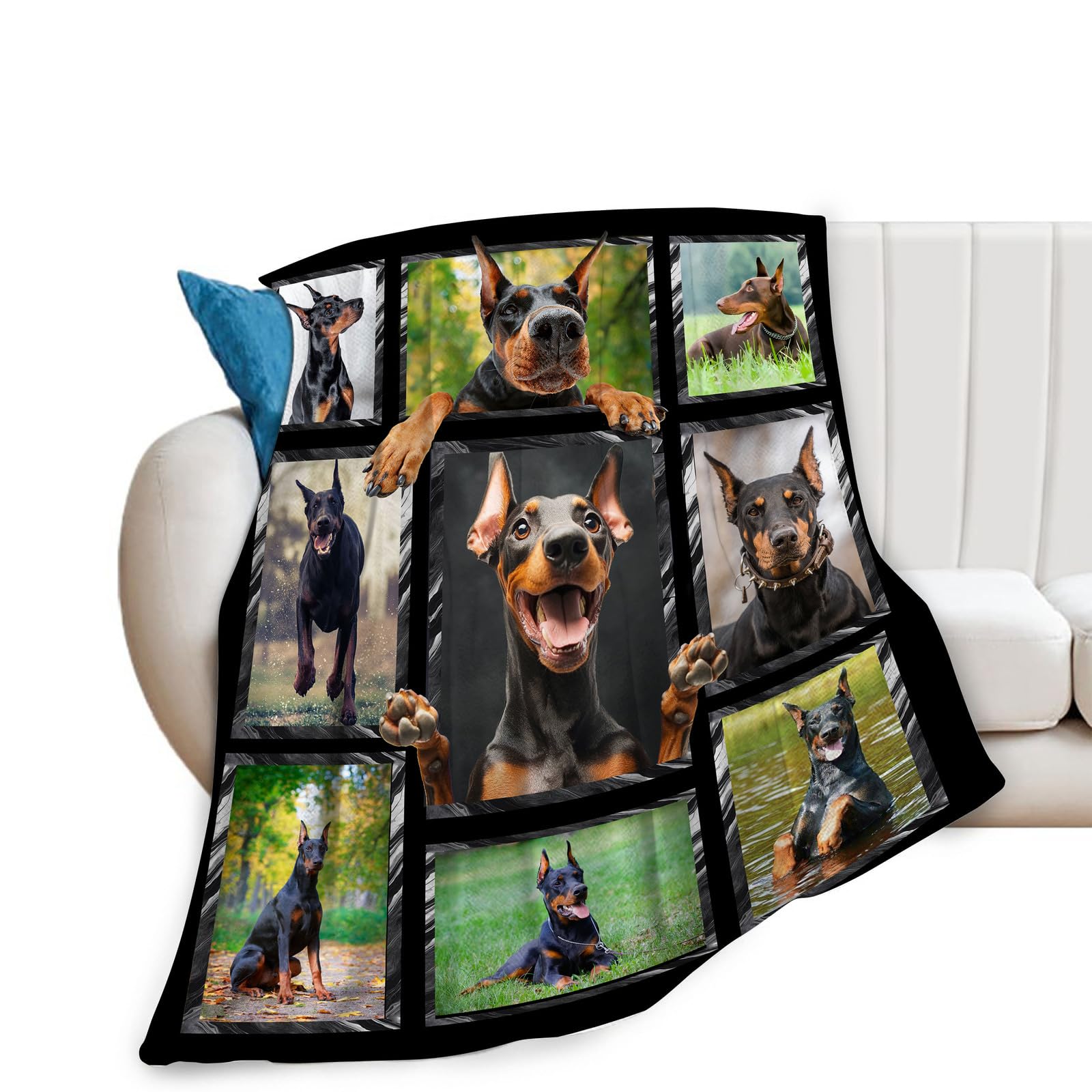 ラグ・カーペット FEROCIOUS doberman jacquard blanket rug ラグ・カーペット FEROCIOUS doberman jacquard blanket rug FEROCIOUS