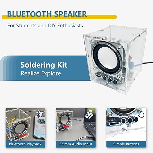 Miniatura 2 de EI Kit de audio electrónico multientrada para ejercicio de práctica de soldadura, kit de electrónica para principiantes, estudiantes y bricolaje,
