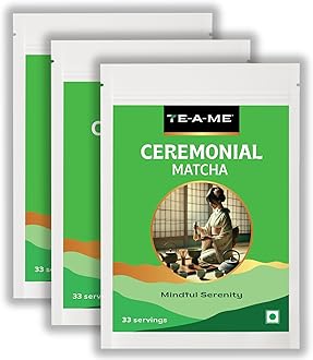 TE-A-ME Ceremonial Matcha 50g - Pack of 3 | Japanese Matcha Green Tea Powder | 150g