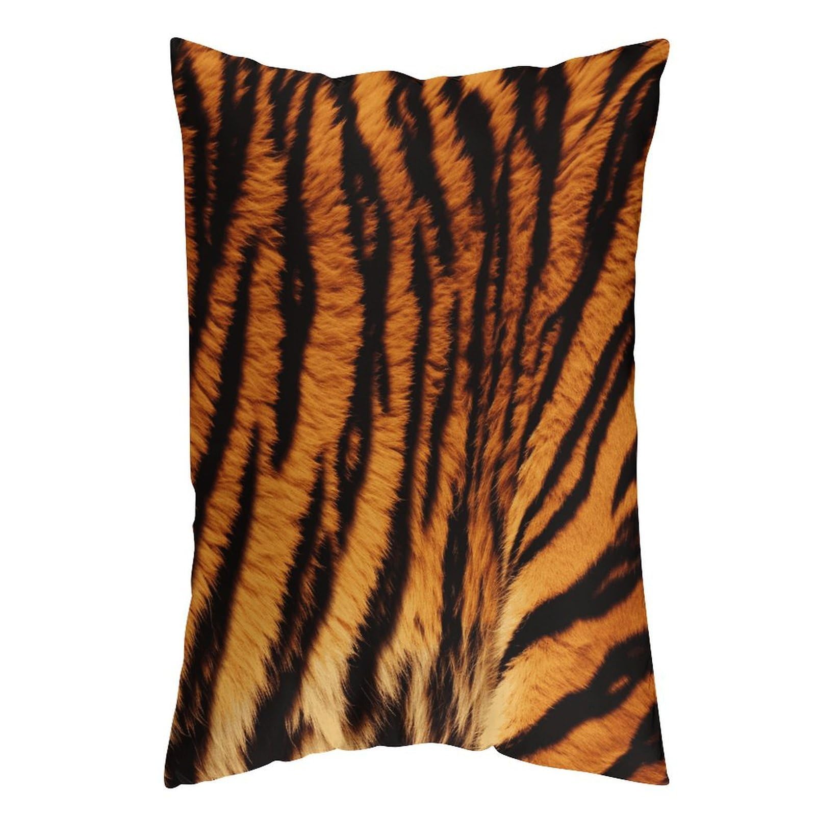 LDGSUPH Tiger Striped Pattern Pillow Cases Soft Pillowcase with Invisible Zipper Wrinkle Resistant Pillow Covers Breathable Removable Pillow Protector for Bed Sofa Car 16 "x24