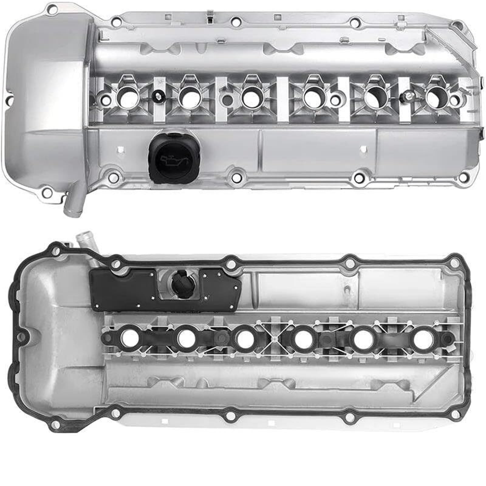 Bouchons de Valve de Pneu pour BMW 2003-2006 Aluminium pour Couvercle de soupape de Moteur 11127512839 pour Couvercle de soupape de Moteur