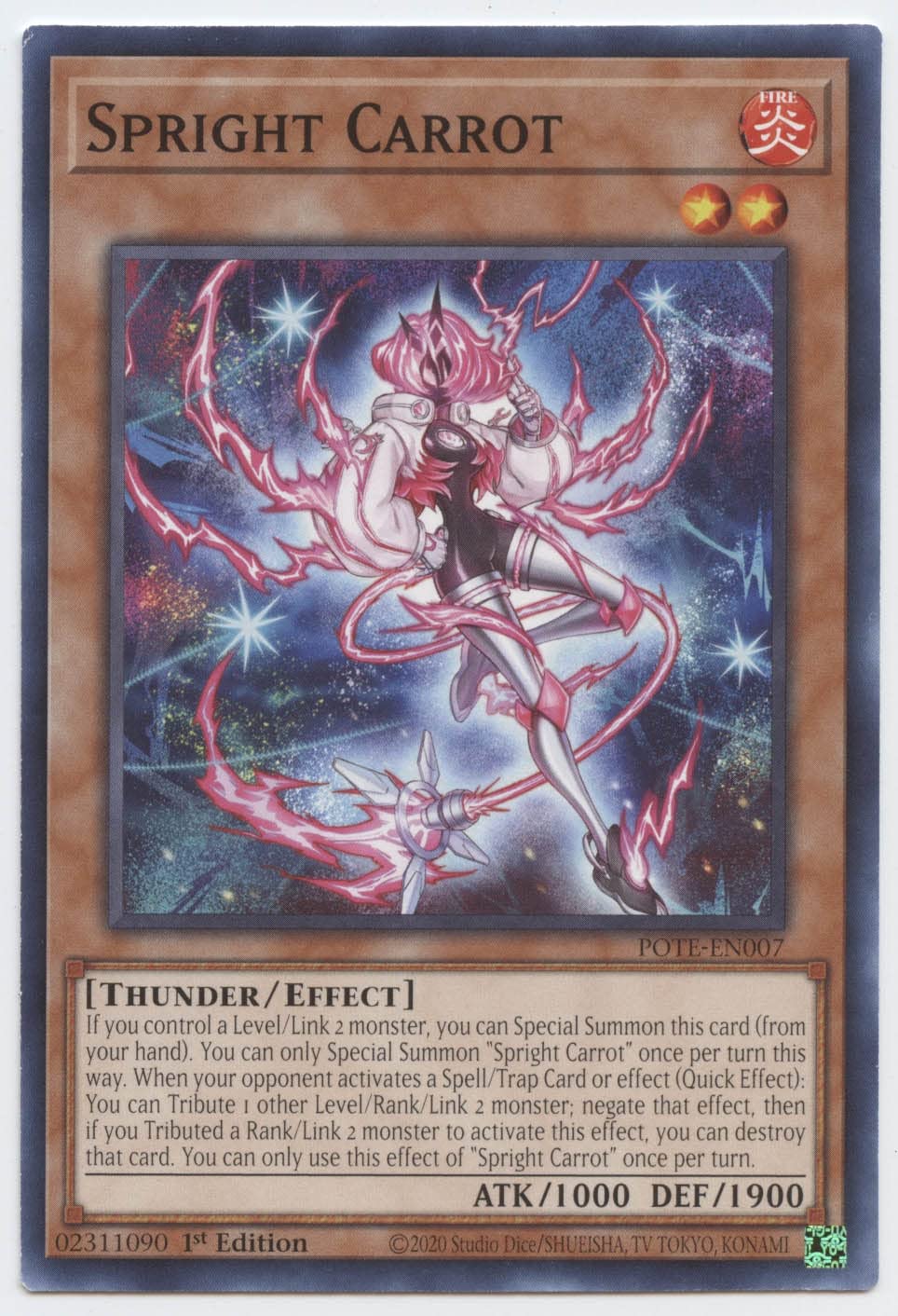 Yu-Gi-Oh! Spright Carrot - POTE-EN007 - Common - 1st Edition