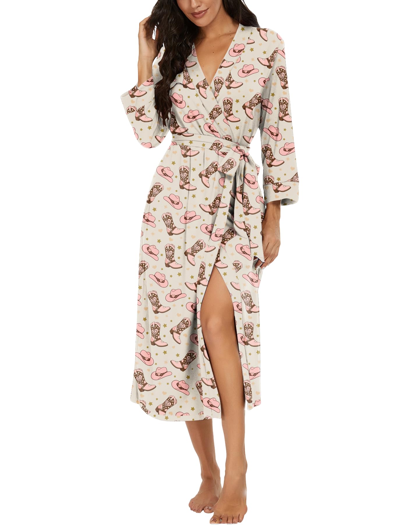 VINTATRE Robes for Women Long Knit Bathrobe XS-4XL