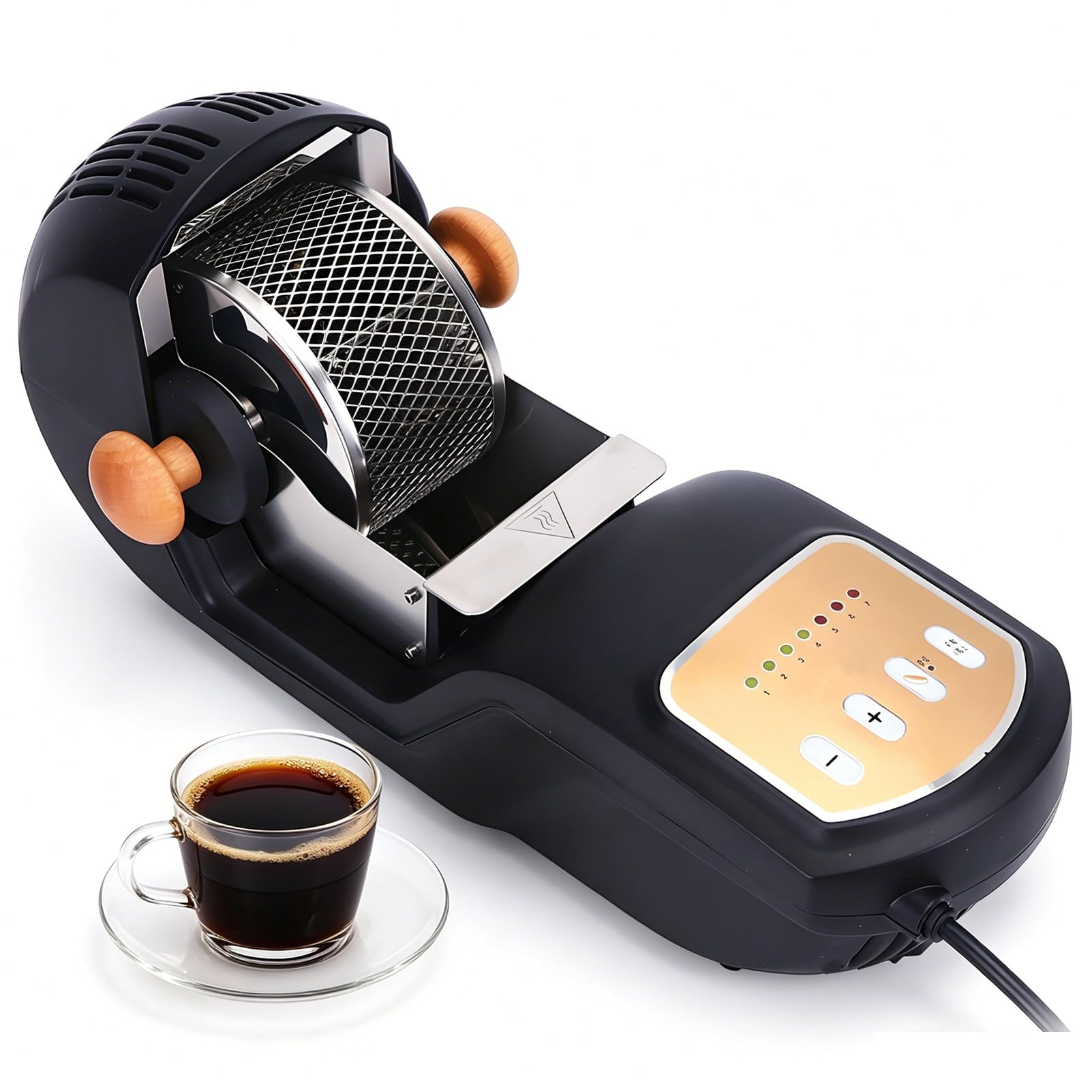 DNEPEI Mini Coffee Roaster for Home Use, Electric Coffee Bean Roasting Machine with Overheat Protection, Compact Design Roaster for Kitchen Countertop