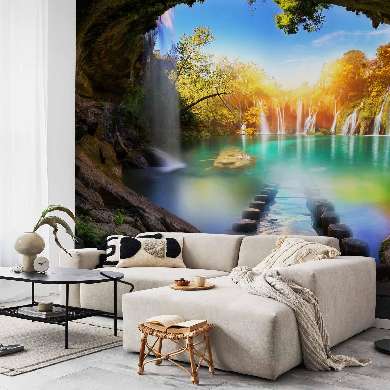 murando - Carta da Parati Moderna per Soggiorno, Paesaggio, 200x140 cm | Fotomurali in TNT, Decorazione da Muro XXL, Poster Giganti da Parete, Grotte, Produzione Europea