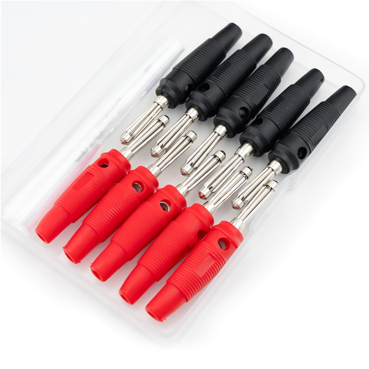 lkelyonewy 4Mm Male Solderless Banana Connector Adapter 32A Screw Type Banana Plug High Current Quick Connect(10Pcs)