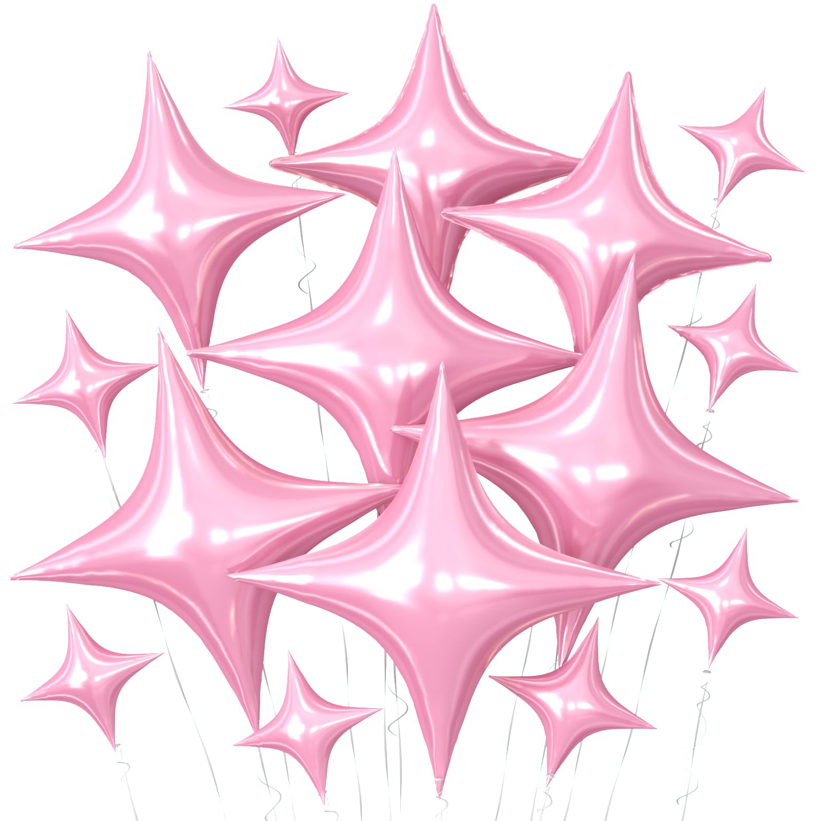 Photo 1 of ******bundle items*****
Pink Star Balloon,15Pcs Pink Star Foil Balloon,26/18/10 Inch Quadrangle Helium Balloons for Valentine's Day Graduation Wedding Birthday Prom Anniversary Baby Shower Party Decorations++++++++++++++4 Pcs Large Bow Balloons, Light Ap