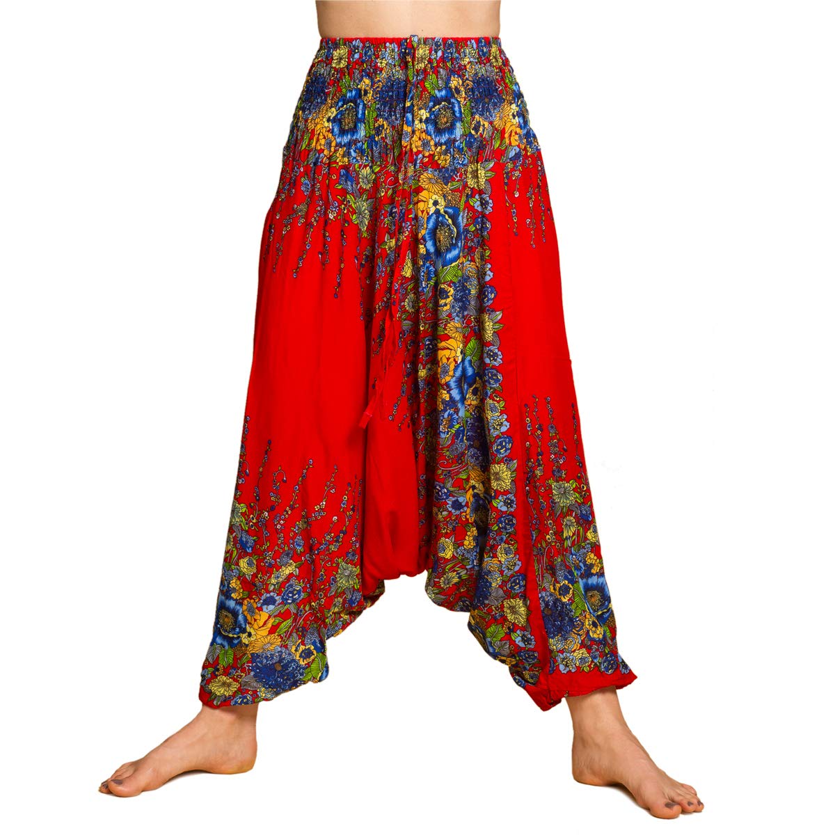 Panasiam Unisex Flower Red Aladin Pants Xl