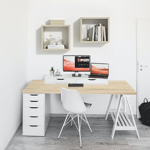 Miniatura 124 de Kaboon Mesa universal, escritorio sólido de una pieza para escritorio de pie sentado, escritorios dobles, escritorio en L, bricolaje, encimera de