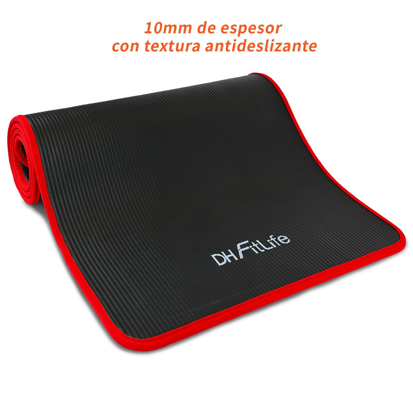 DH FitLife Esterilla de entrenamiento, esterilla deportiva, 183 x 61 x 1 cm, esterilla de gimnasia extra resistente, esterilla de yoga antideslizante y gruesa, alfombrilla de entrenamiento
