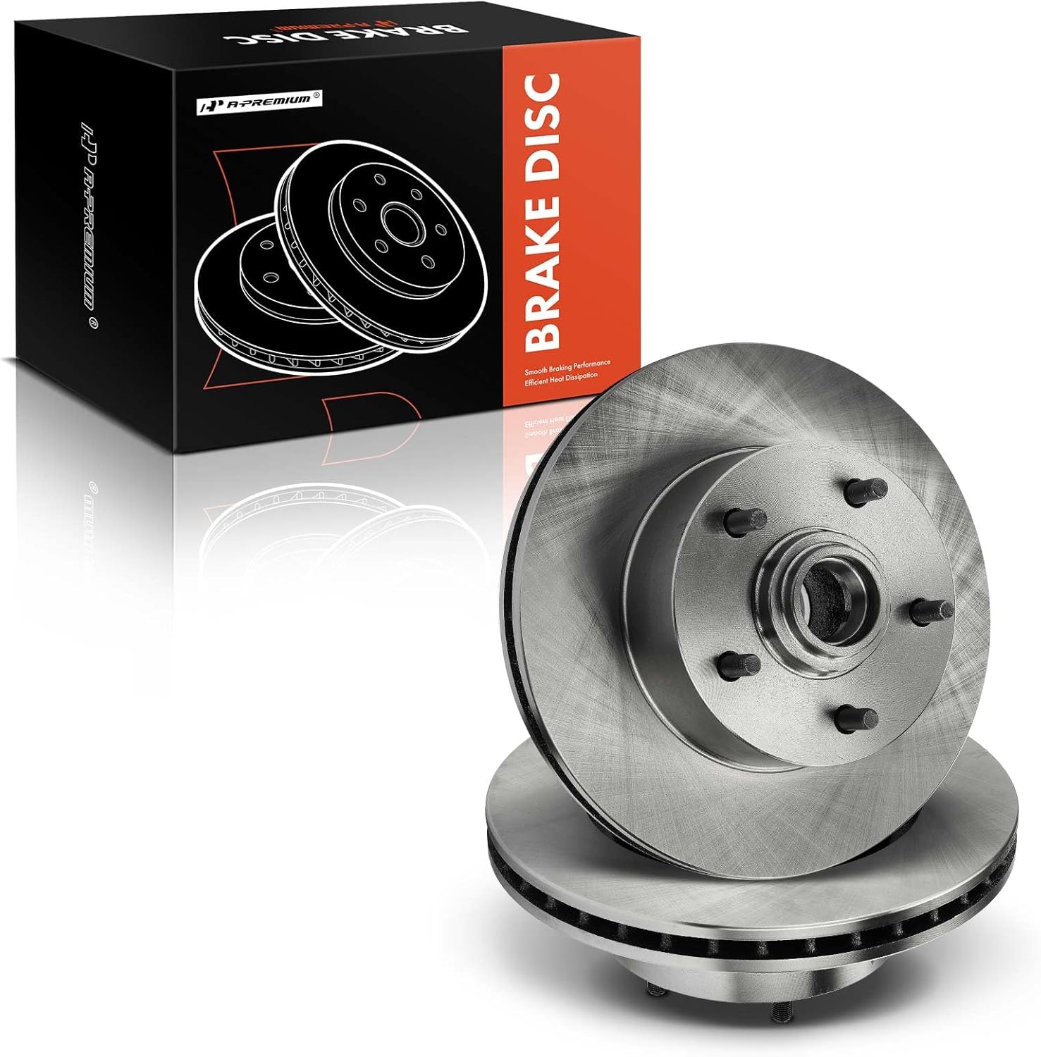 A-Premium 11 Inch (279.3mm) Front Vented Disc Brake Rotors Set Compatible with Select Chevrolet, Buick, Pontiac and Oldsmobile Models - Camaro, Monte Carlo, Skylark, Cutlass, Firebird 2-PC Set
