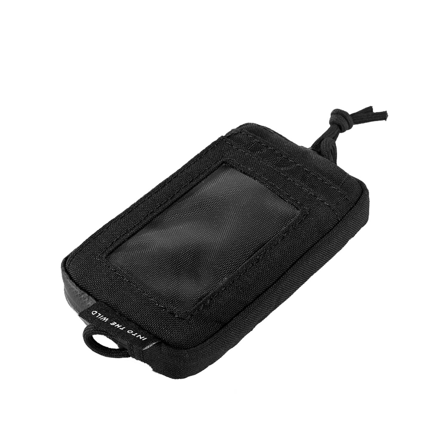 OneTigris Etui na karty, portfel, nylonowy, z przegródkami na karty, opakowanie wielokrotnego użytku, Schwarz05, 4,7’’*2,7’’*1’’/12cm*7cm*2,5cm