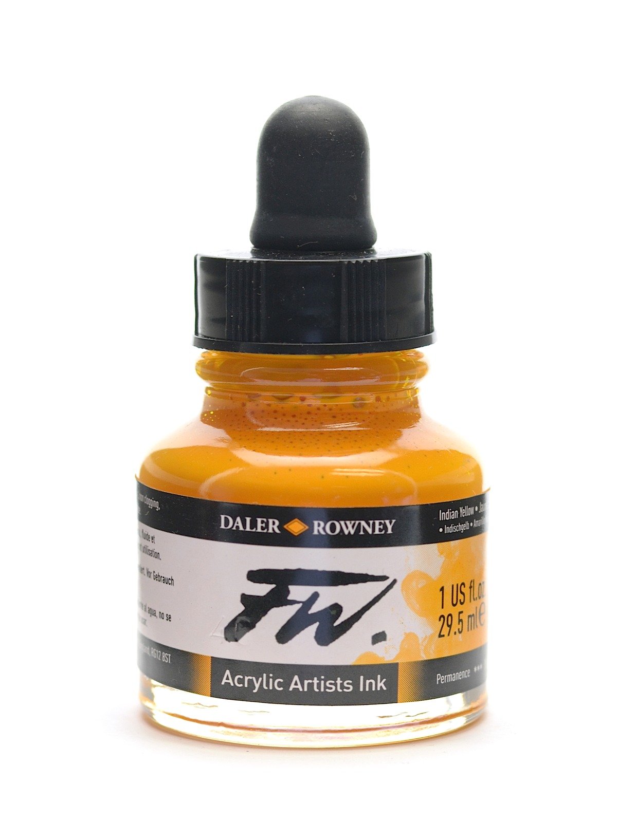 Daler-Rowney FW Artists' Ink Indian yellow 1 oz. [PACK OF 3 ]