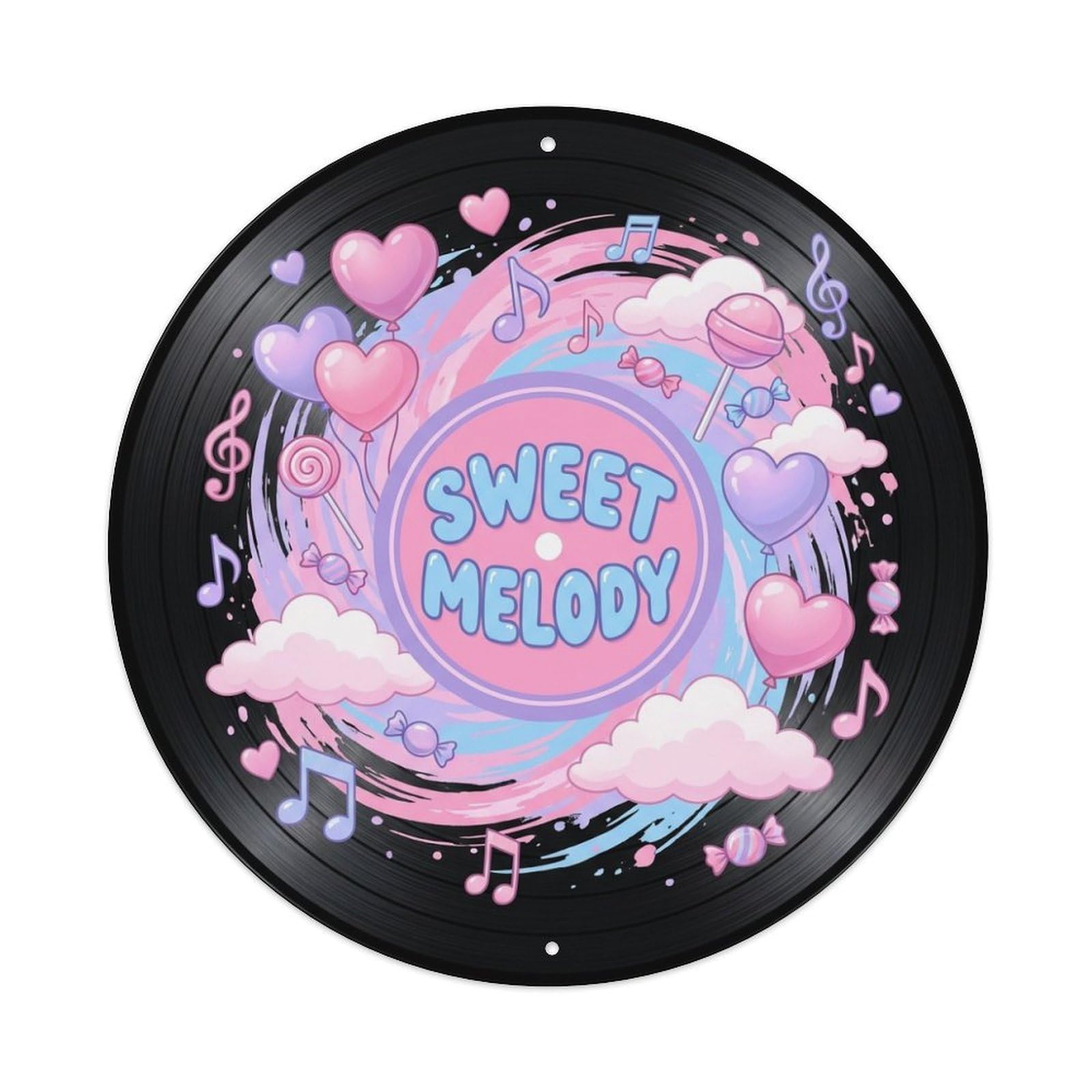 Rhythm Blues Sweet Melody Record Cover Style Metal Tin Sign