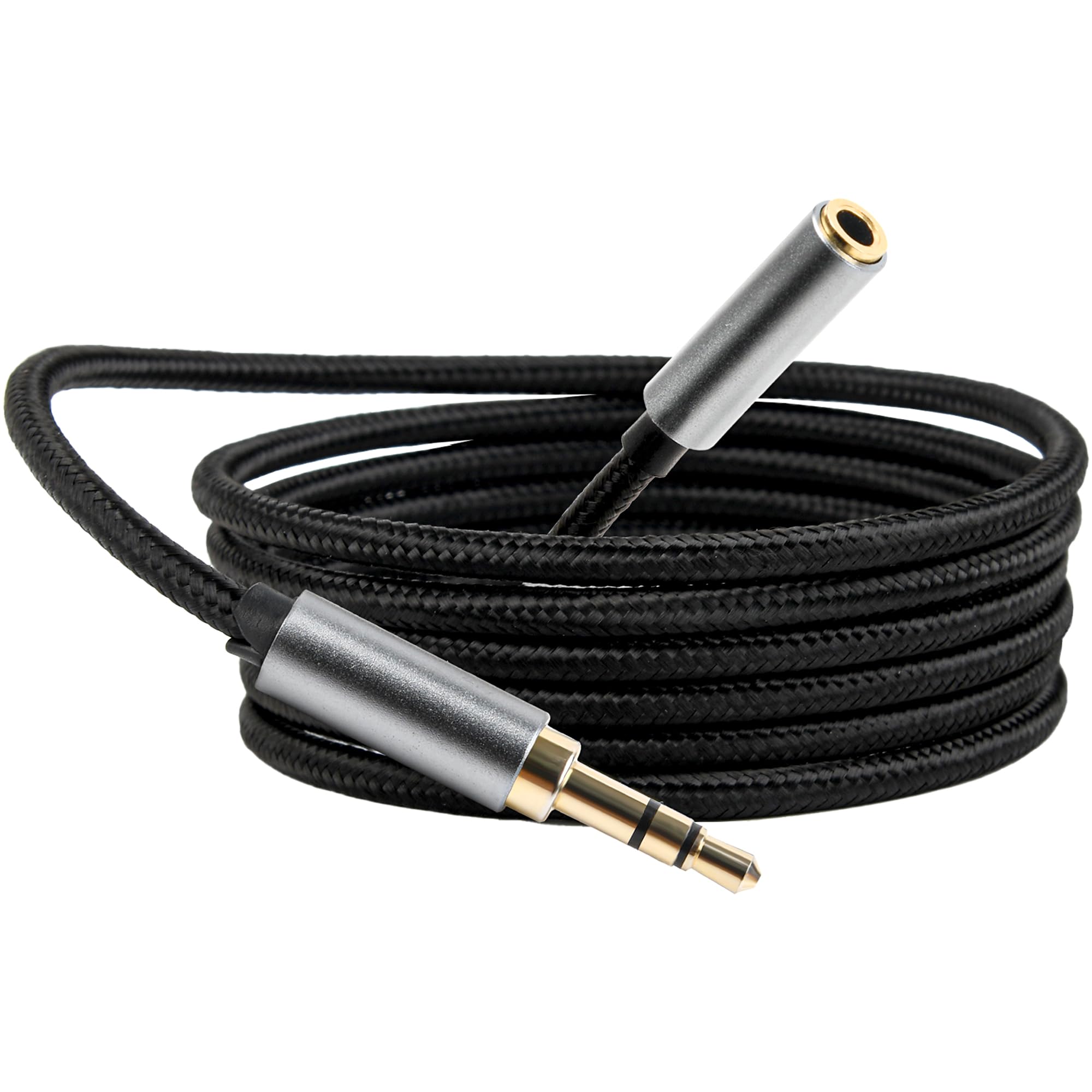 HTTX 2-Pack 4.9ft/1.5m 3.5mm TRS Male to Female Headphone Extension Cable, Aux Cord Extender, Audio Jack Extender for Headphones,iPhone, iPad,