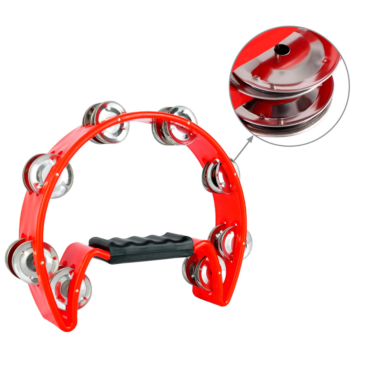 Amazon.com: EastRock Tambourine Metal Jingles Hand Held